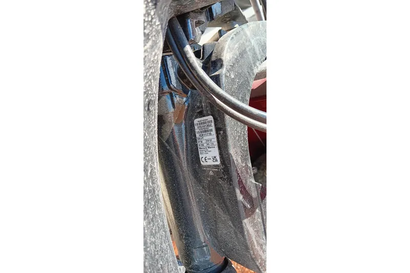 Slide: The Image of Close-up of a 2026 Tracker Bass Tracker Classic XL label and wiring. - 22