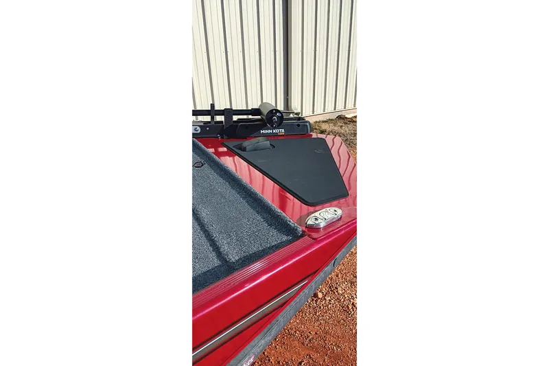 Slide: The Image of 2026 Tracker Bass Tracker Classic XL boat deck with Minn Kota trolling motor. - 8