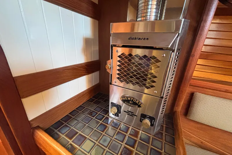 Slide: The Image of Stainless steel heater in 1983 Bristol Channel Cutter 28 boat interior. - 67