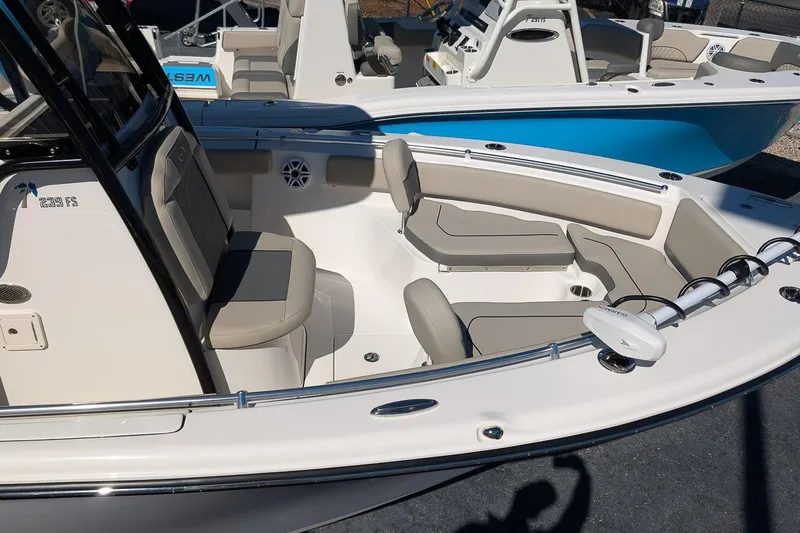 Slide: The Image of 2026 Key West 239 FS boat interior with seating and modern design. - 10