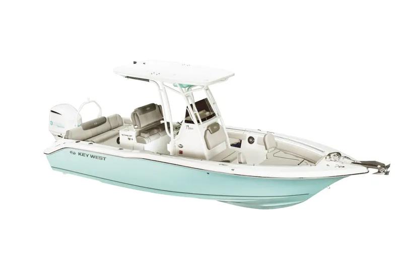 Slide: The Image of 2026 Key West 239 FS boat with Bennett trim tab and underwater light. - 5