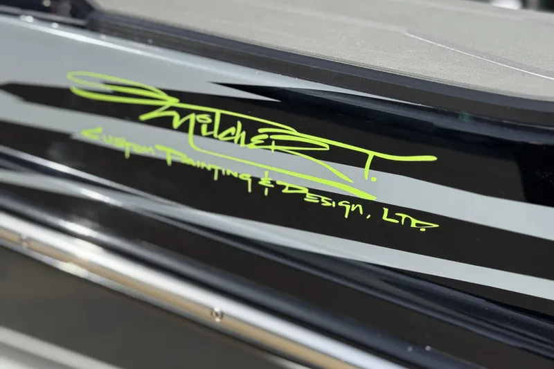 Slide: The Image of 2026 Sunsation 32 CCX boat with custom design and painting details. - 30