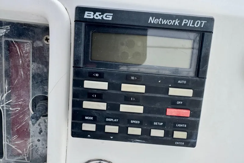 Slide: The Image of B&G Network Pilot control panel on a 2000 Sabre 402 yacht. - 50