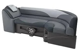 Slide: The Image of 2026 Tahoe Pontoon LTZ Versatile bench, gray design. - 5