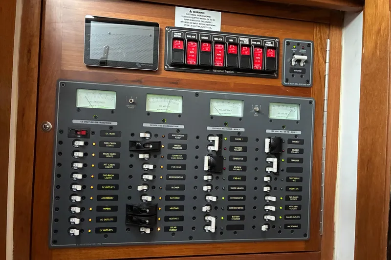 Slide: The Image of Control panel of 2024 Helmsman Trawlers 43E PILOTHOUSE. - 32
