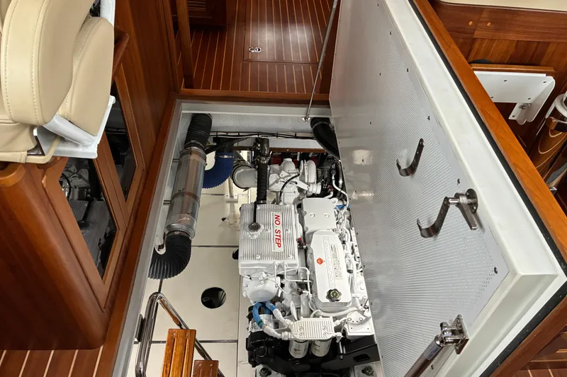 Slide: The Image of Engine room access of 2024 Helmsman Trawlers 43E Pilothouse. - 33