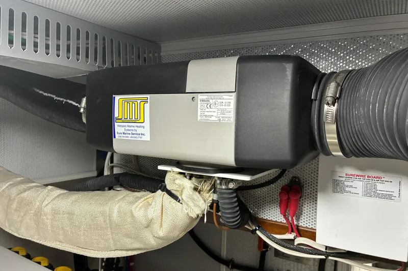 Slide: The Image of 2024 Helmsman Trawlers 43E PILOTHOUSE heating system. - 36