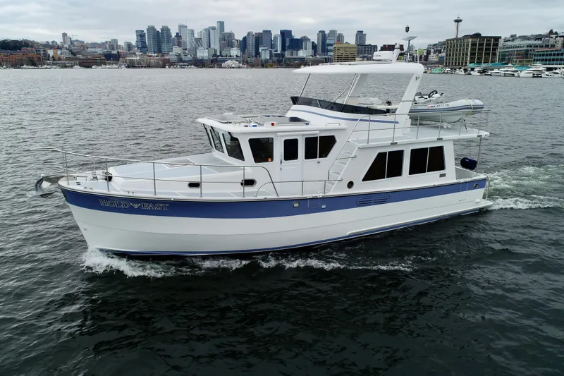 Slide: The Image of 2024 Helmsman Trawlers 43E Pilothouse cruising by Seattle, WA. - 5