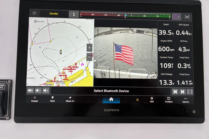 Slide: The Image of Garmin display on 2024 Helmsman Trawlers 43E PILOTHOUSE. - 65