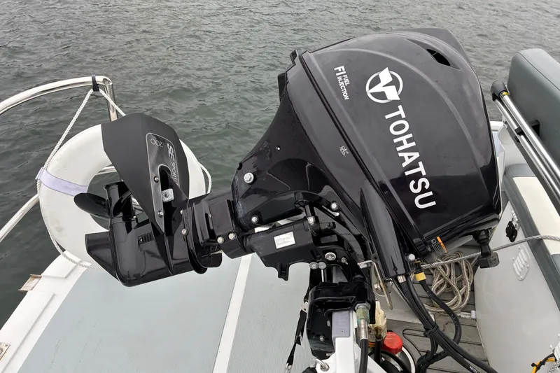Slide: The Image of Tohatsu outboard motor on 2024 Helmsman Trawlers 43E PILOTHOUSE. - 70
