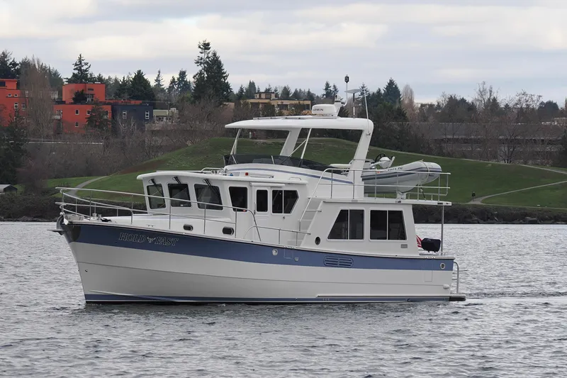 Slide: The Image of 2024 Helmsman Trawlers 43E Pilothouse underway. - 83