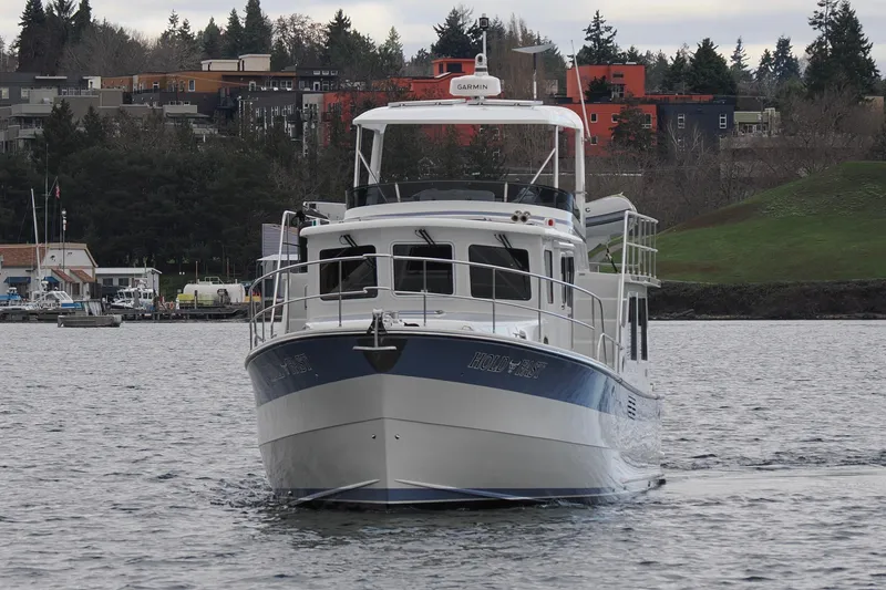 Slide: The Image of 2024 Helmsman Trawlers 43E Pilothouse underway. - 84