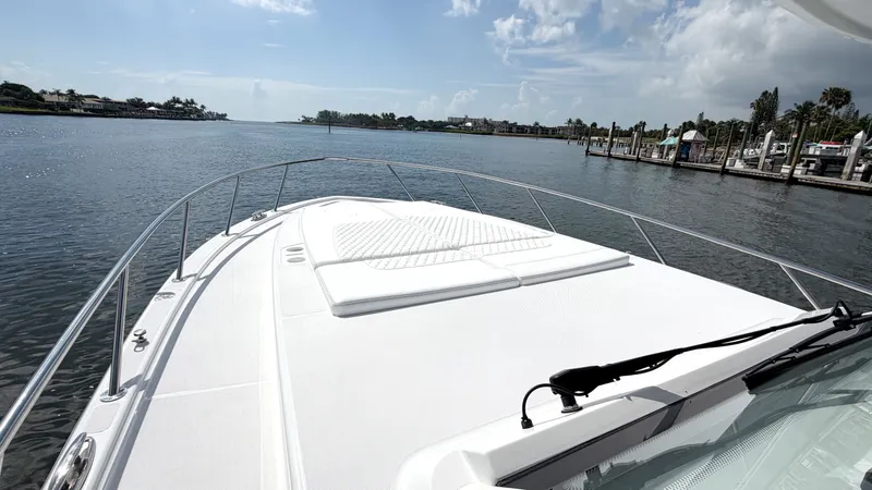 Slide: The Image of Intrepid 35 VALOR 2026 on calm water with a clear view of the horizon. - 31