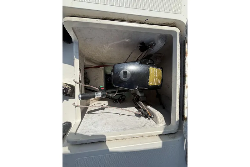 Slide: The Image of Compartment of a 2007 Flying Tiger FT-10M sailboat with engine and controls. - 22