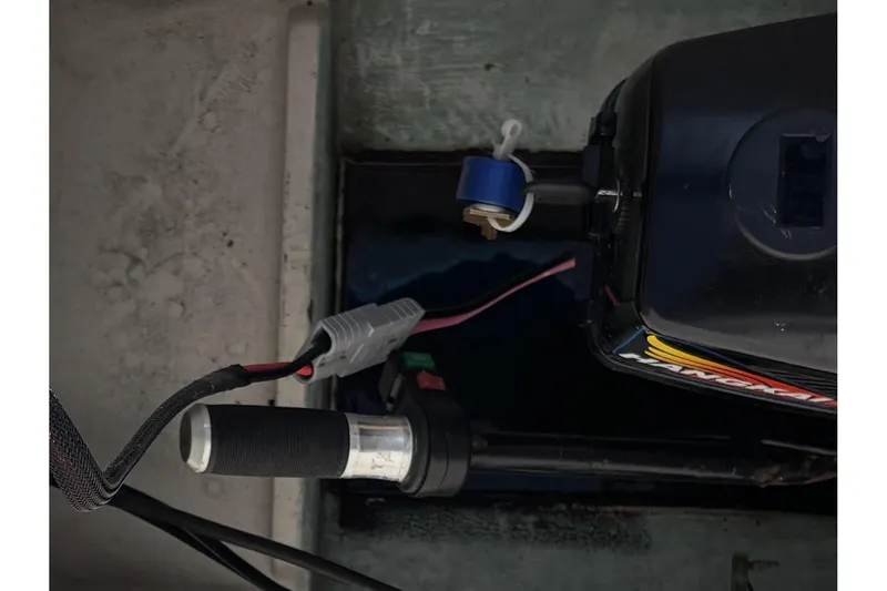 Slide: The Image of Close-up of Flying Tiger FT-10M motor handle and wiring, 2007 model. - 27