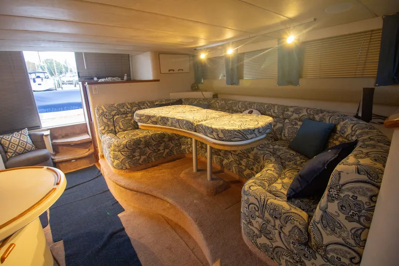Slide: The Image of Interior of 1993 Sea Ray 440 Express Bridge yacht. - 42