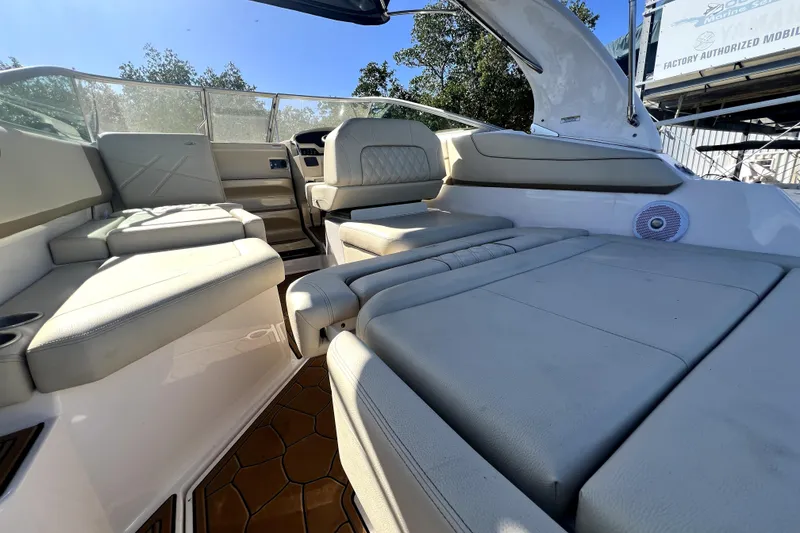 Slide: The Image of Luxurious interior of 2021 Regal 26 XO boat with spacious seating and modern design. - 23