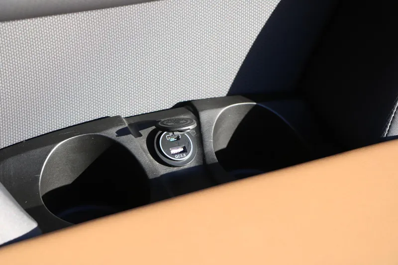 Slide: The Image of Cup holders and USB port in 2026 Sylvan L3 LZ DH Platinum Edition Tri-Toon. - 39