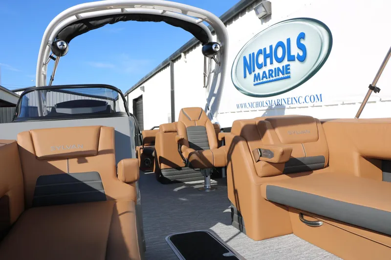 Slide: The Image of 2026 Sylvan G5 LZ DH Platinum Edition Tri-Toon interior at Nichols Marine. - 25