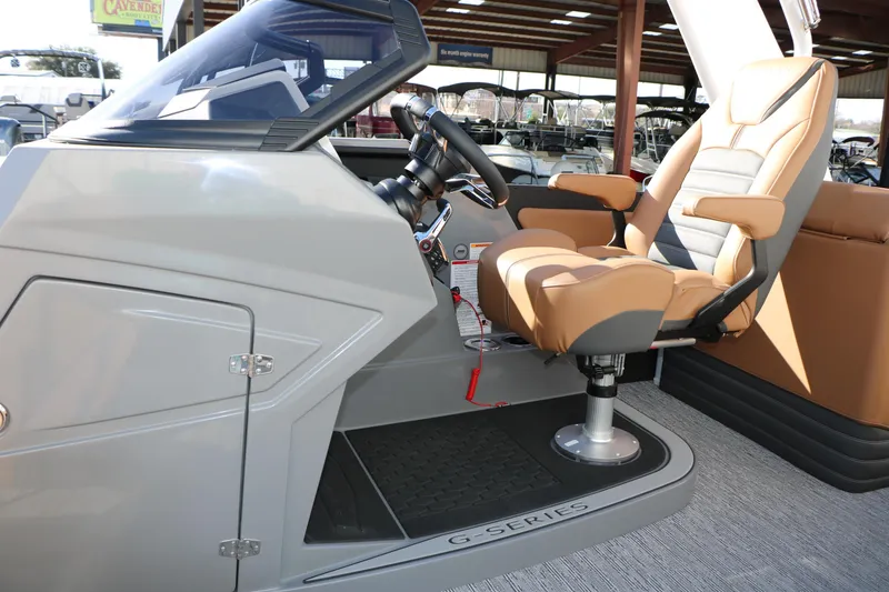 Slide: The Image of Luxurious helm of 2026 Sylvan G5 LZ DH Platinum Edition Tri-Toon with premium seating. - 34