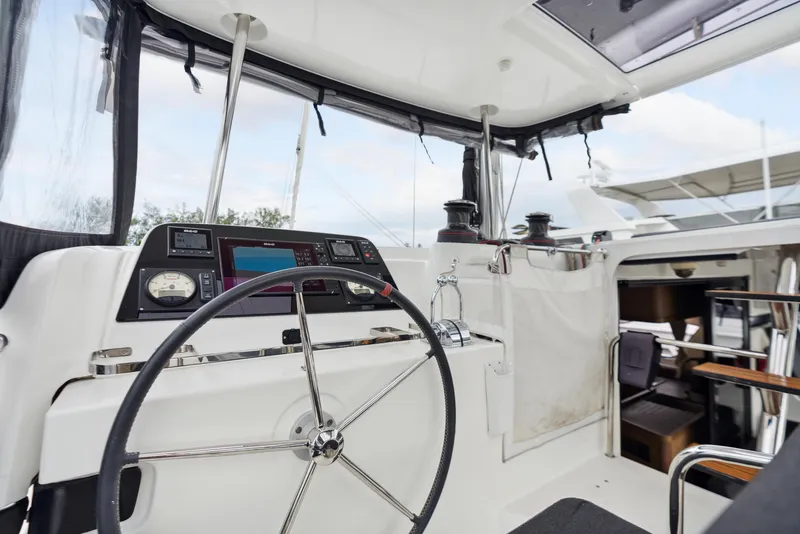 Slide: The Image of Lagoon 42 yacht helm console, 2019 model. - 29