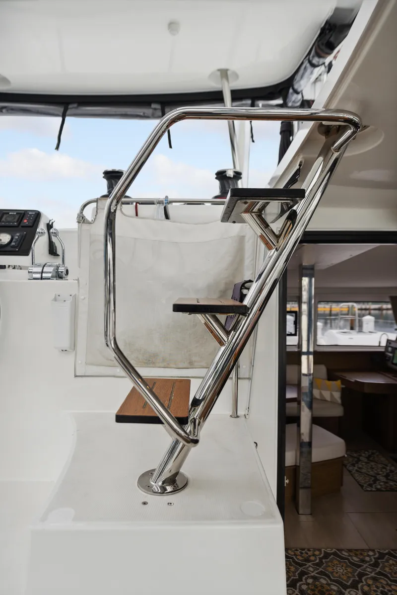 Slide: The Image of Interior view of 2019 Lagoon 42 yacht cockpit. - 35