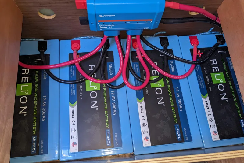 Slide: The Image of Luxurious interior of 2019 Lagoon 42 yacht featuring modern bathroom and cozy bedroom. - 17