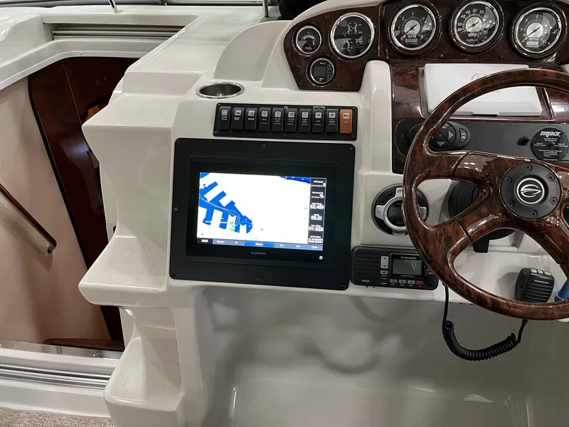 Slide: The Image of Crownline 350 CR 2011 boat console with navigation system. - 11