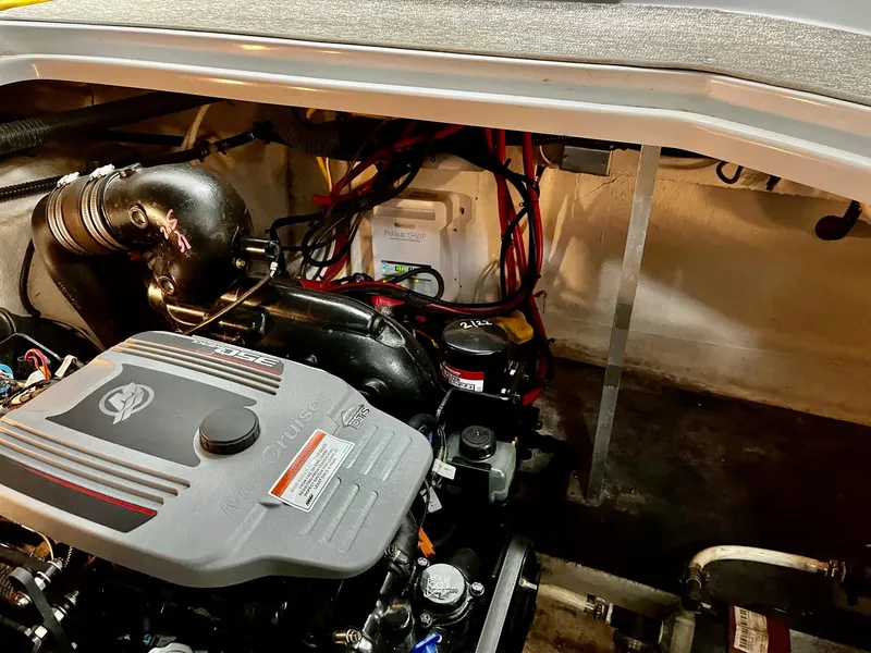 Slide: The Image of 2011 Crownline 350 CR engine compartment view. - 42