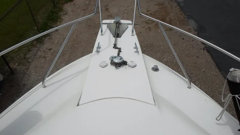 Slide: The Image of Bow view of 1993 Silverton 37 Convertible yacht. - 8