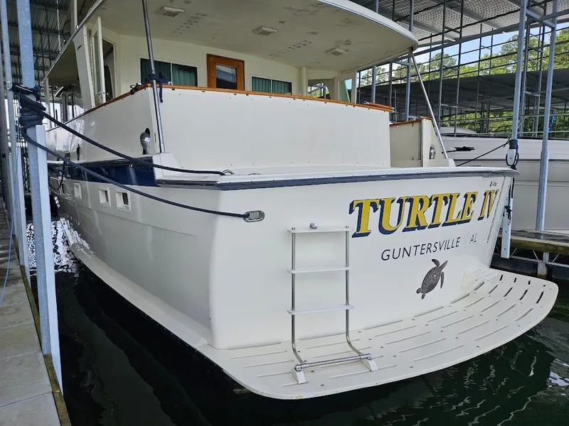 Slide: The Image of 1975 Hatteras 58L Long Range Cruiser docked in Guntersville, AL. - 5