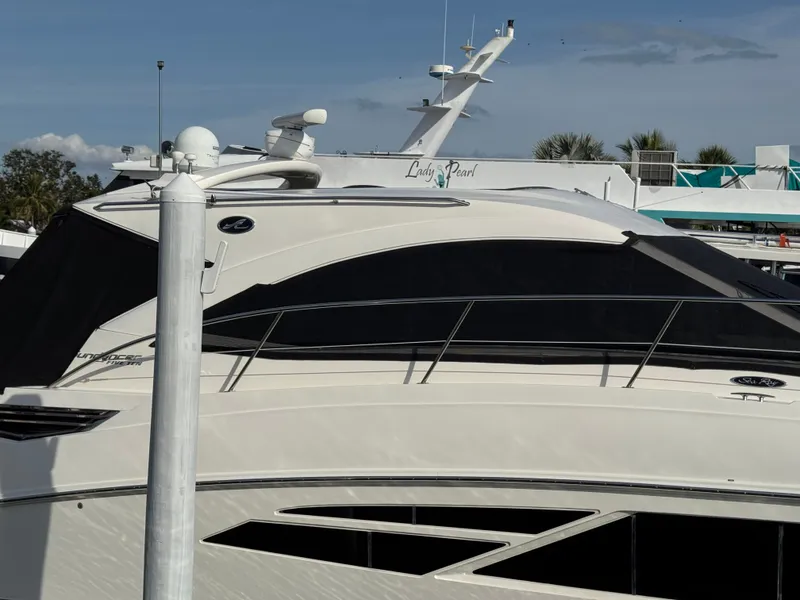 Slide: The Image of Sea-Doo GTI jet ski on a 2016 Sea Ray 510 DA. - 10