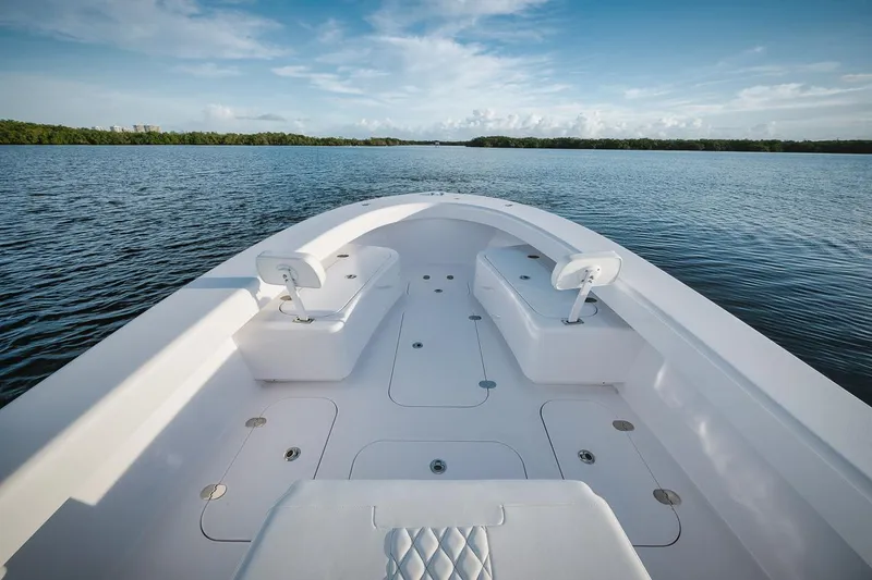 Slide: The Image of 2024 Birdsall 30 boat on calm water with clear sky. - 10