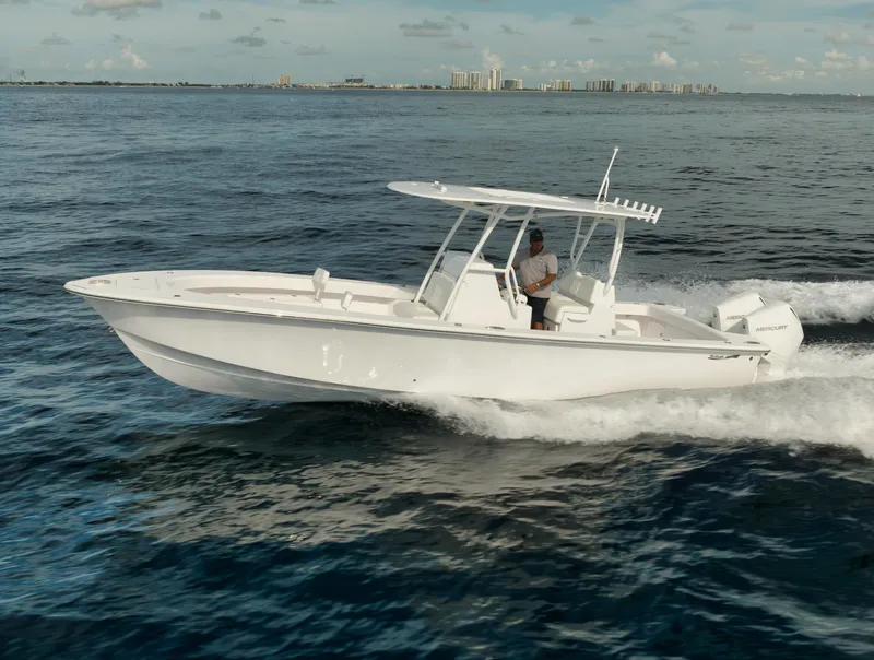 Slide: The Image of 2024 Birdsall 30 boat cruising on open water. - 34