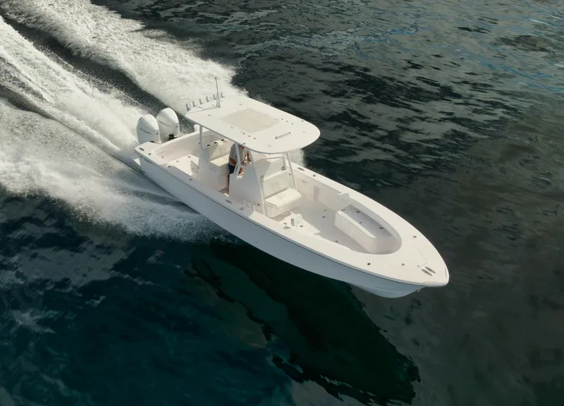 Slide: The Image of 2024 Birdsall 30 boat cruising on open water. - 38