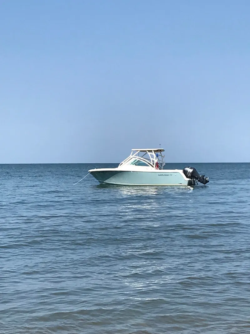 Slide: The Image of 2017 Sailfish 245 DC boat on calm sea. - 9