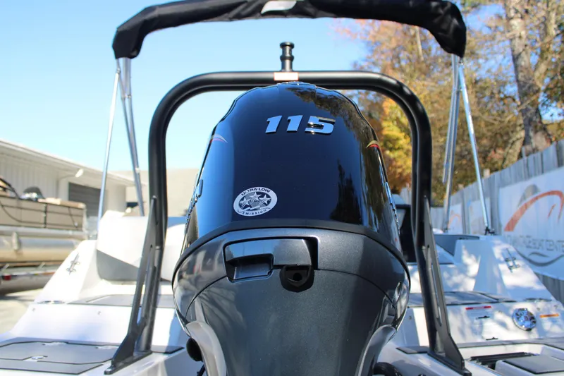 Slide: The Image of 2026 Starcraft SV 18 OB boat with 115 horsepower outboard motor, ultra-low emissions. - 5