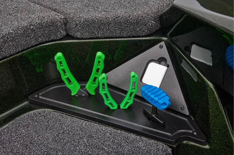 Slide: The Image of 2026 Ranger Z521 interior detail with sleek, modern design and green accents. - 24