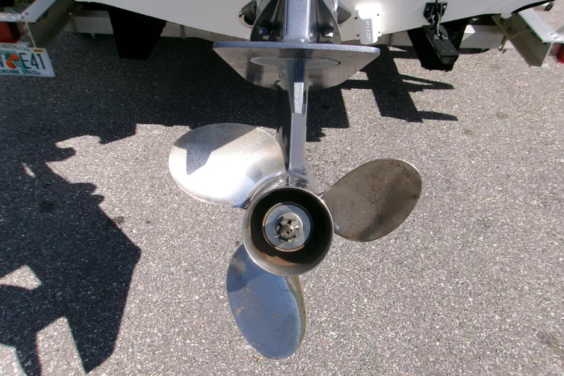 Slide: The Image of Propeller of 2021 Key West 189 FS boat on asphalt surface. - 15