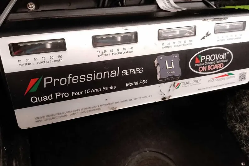 Slide: The Image of 2021 Ranger Z520L battery charger, Professional Series Quad Pro, four 15 Amp banks, PROVolt technology. - 60