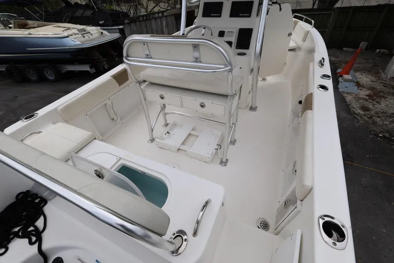 Slide: The Image of 2018 Century 2200 Center Console boat interior with seating and control panel. - 9