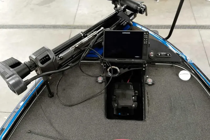 Slide: The Image of 2022 Nitro Z20 boat dashboard with advanced navigation and control systems. - 22