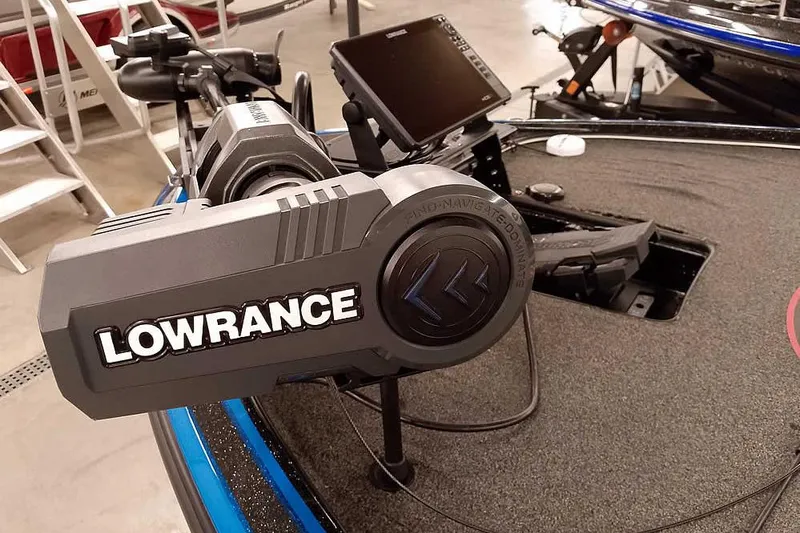 Slide: The Image of Lowrance equipment on 2022 Nitro Z20 boat, featuring advanced navigation technology. - 8