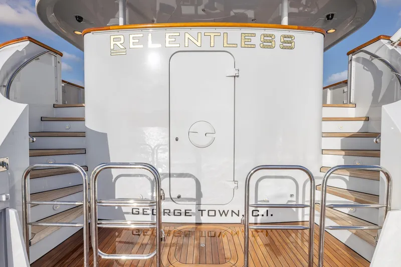 Slide: The Image of Luxury yacht "Relentless" by TRINITY, Tri-Deck MY, 2001, docked in George Town. - 41