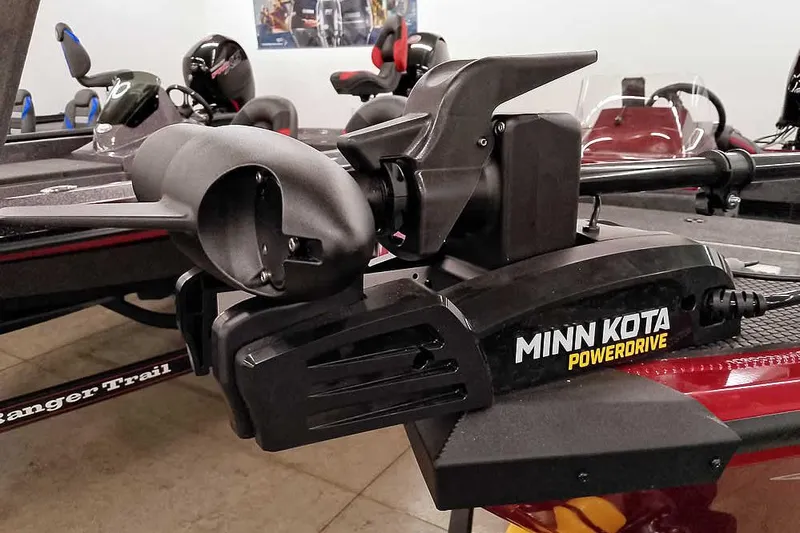 Slide: The Image of Minn Kota PowerDrive motor on 2026 Ranger Aluminum VS1665 SC boat. - 6