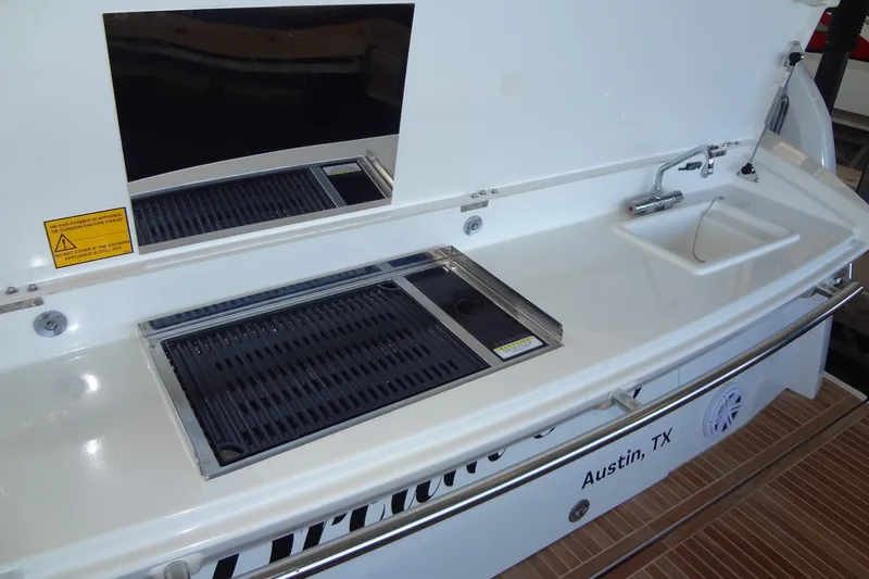 Slide: The Image of Bow deck of 2023 Prestige 420S yacht with anchor system. - 11