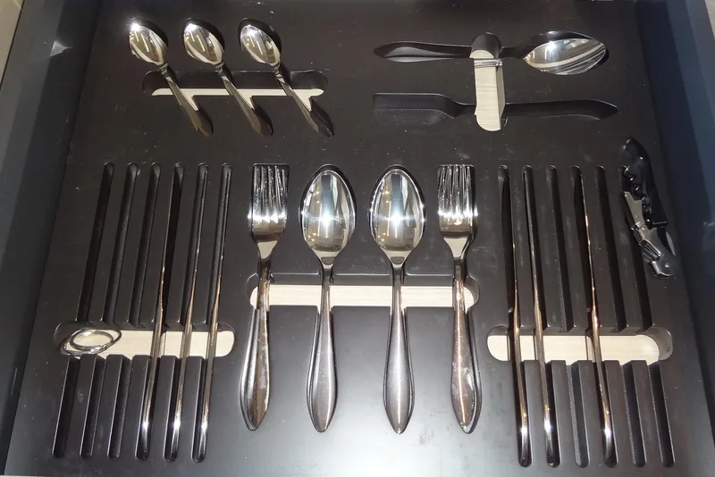 Slide: The Image of Modern built-in oven in a Prestige 420S yacht, 2023 model. - 30