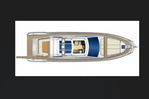 Slide: The Image of Top view of Azimut 55S yacht, 2015 model. - 7