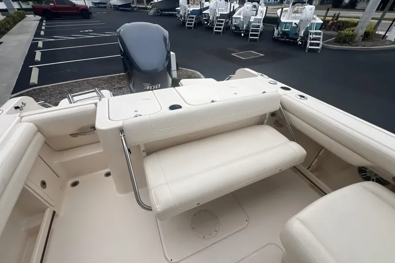 Slide: The Image of 2020 Grady-White Freedom 235 boat with Yamaha engine on trailer. - 2