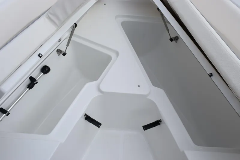 Slide: The Image of Interior storage compartment of 2026 Sea Hunt Ultra 245 SE boat. - 20